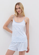 Ovs Pyjama Shorts With Small Flowers Print